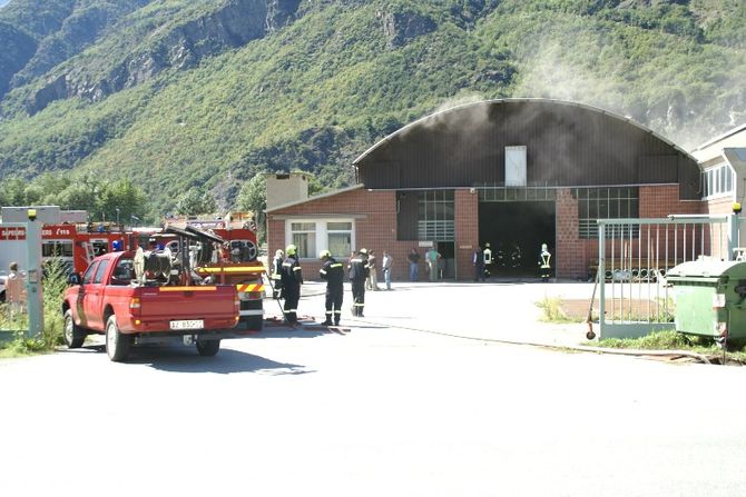 Principio di incendio alla falegnameria di Montjovet