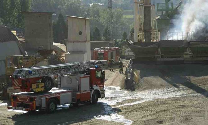 Principio di incendio in una cava