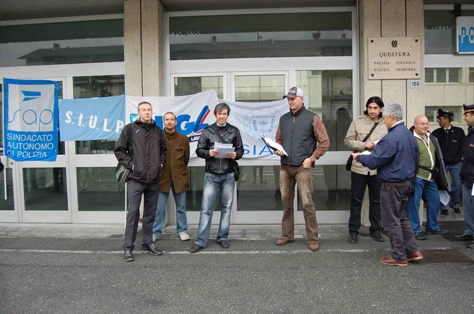 Protesta della Polizia per i tagli in Finanziaria 2009