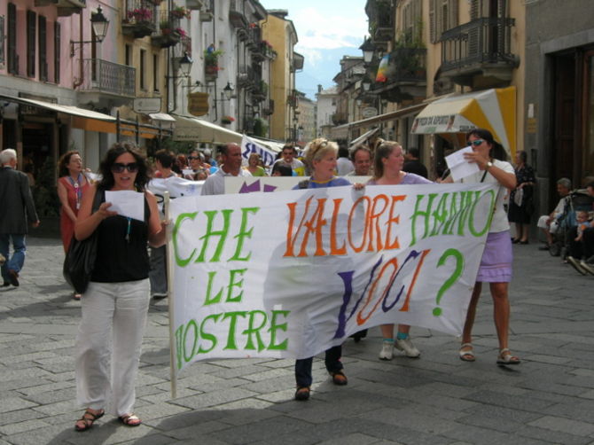 La cooperazione sociale valdostana è scesa in piazza