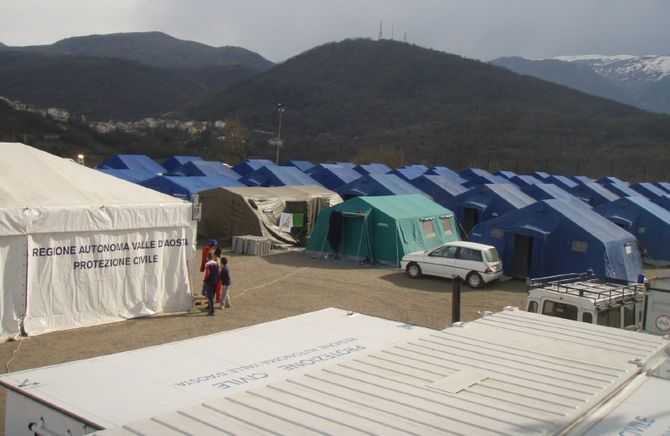 A fine agosto si conclude la gestione del campo dei volontari della Protezione Civile valdostana