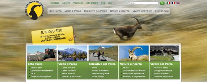 Una nuovo portale per il Parco del Gran Paradiso