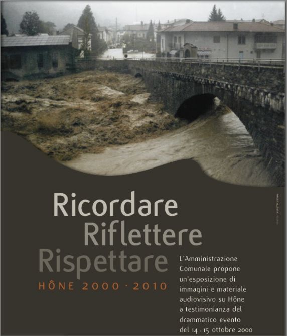 Un’esposizione ripercorre i drammatici giorni dell’alluvione del 2000 a Hône