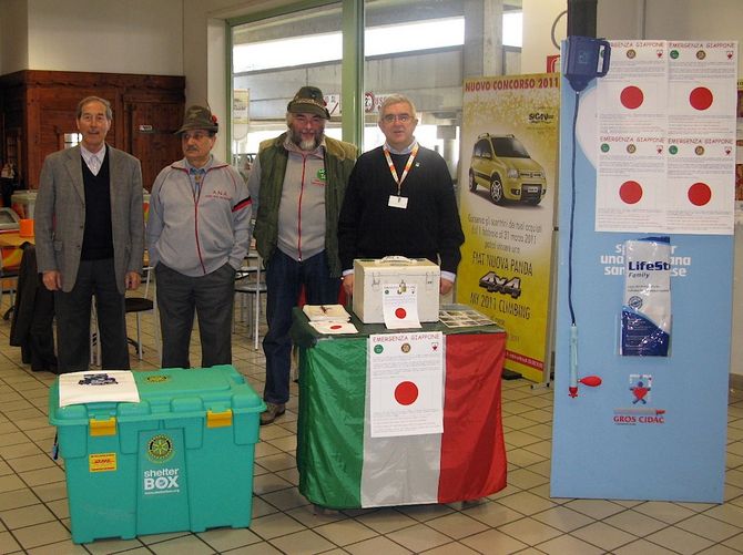 Raccolti 13mila euro per shelterbox da inviare alle popolazioni del Giappone