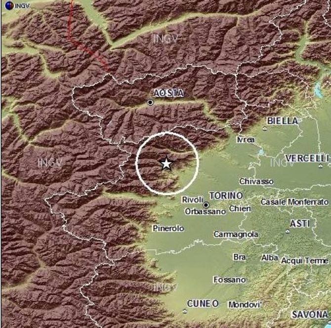 Leggera scossa di terremoto nella notte. Epicentro nel canavese