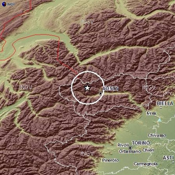 Scossa di terremoto in Valle d’Aosta