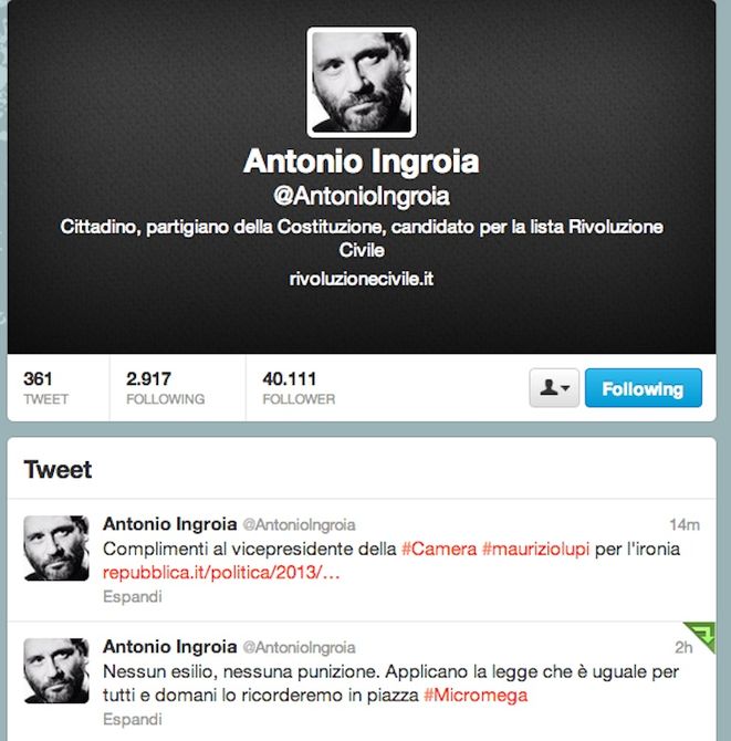 L’affaire Ingroia scatena nuovamente il popolo di twitter con  l’hastag #AostaèinItalia