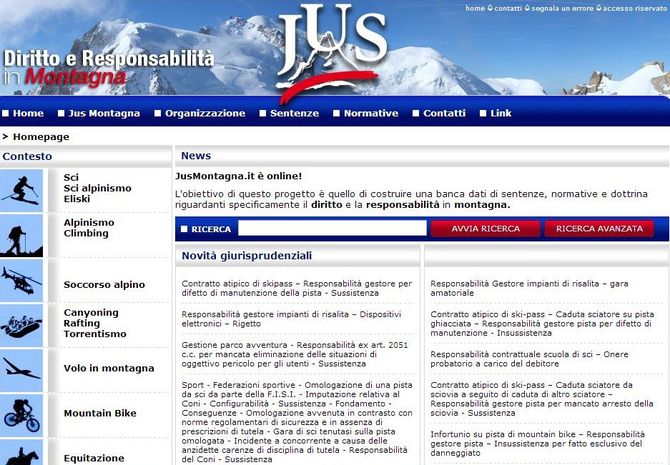 “Jus montagna”, un avvocato on-line per i professionisti dell’alta quota