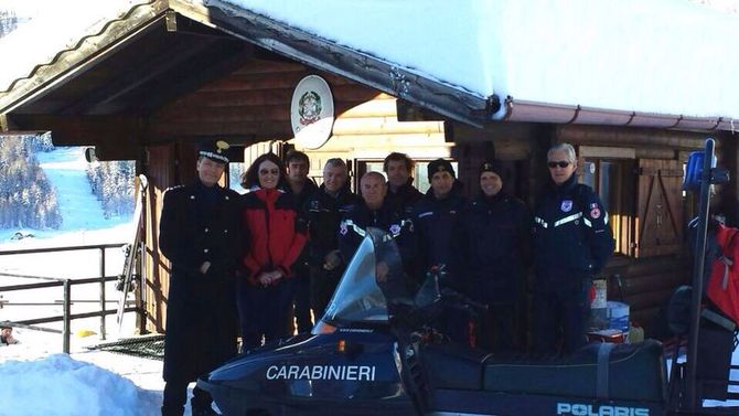 Torgnon, chalet adibito a stazione dei Carabinieri