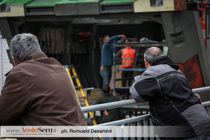 Allestimento set di “The Avengers: Age of Ultron” ad Aosta