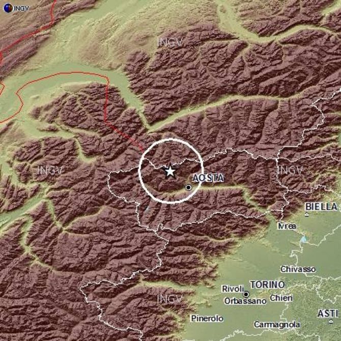 Lieve scossa di terremoto avvertita in Valle d’Aosta