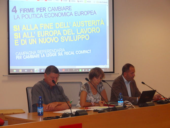 Cgil, presentata la campagna referendaria: 
“4 Sì per cambiare la politica economica europea”