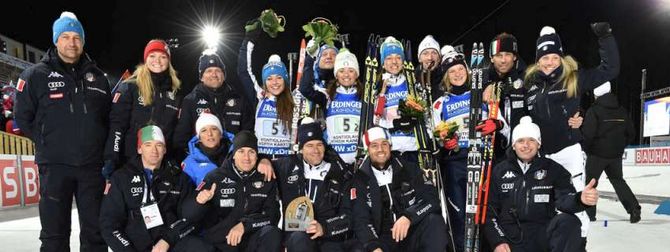 Bronzo mondiale per Nicole Gontier con il quartetto azzurro femminile a Kontiolahti