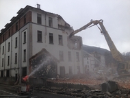 Caserma Testafochi, la demolizione della palazzina Zerboglio