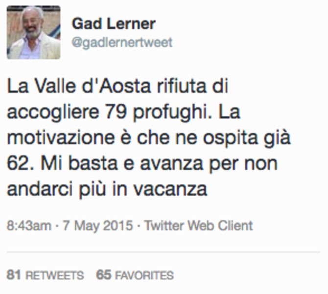 La Valle d’Aosta rifiuta i migranti e Gad Lerner annuncia: “Non verrò più in vacanza”