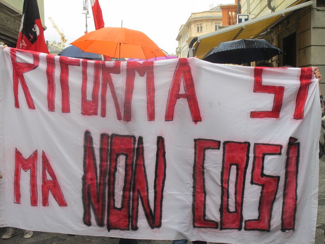 “La Buona Scuola”, presidio permanente dei sindacati sotto palazzo regionale