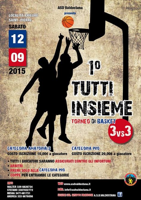 Rinviato a causa del maltempo il torneo di basket “Tutti insieme”