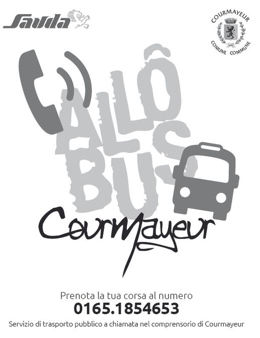 A Courmayeur è attivo da oggi il servizio “Allô bus”