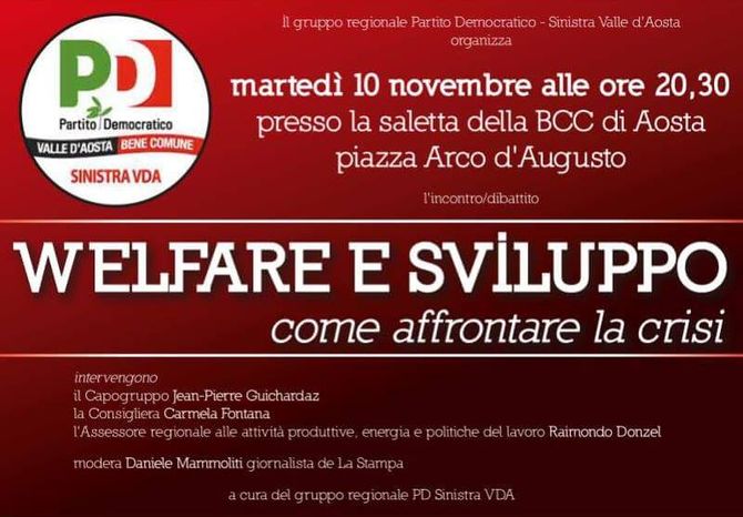 Incontro “Welfare e sviluppo: come affrontare la crisi”