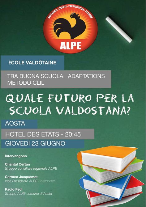 Il futuro della scuola valdostana in un incontro organizzato da Alpe