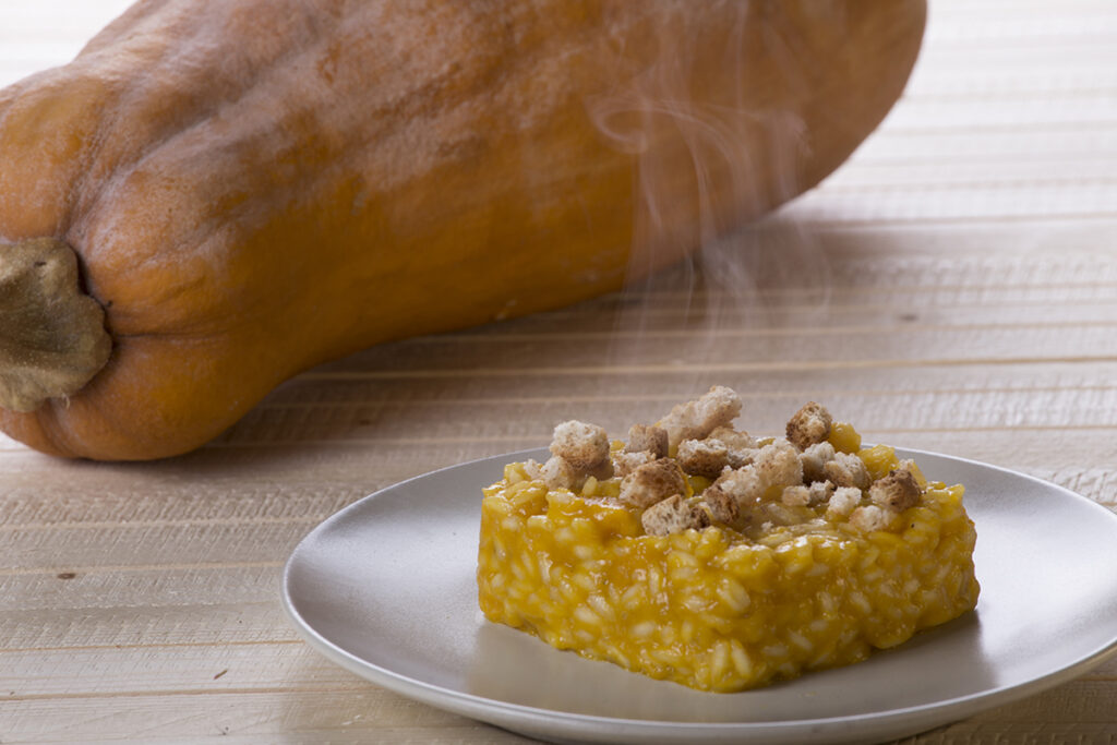 Risotto alla zucca e amaretti