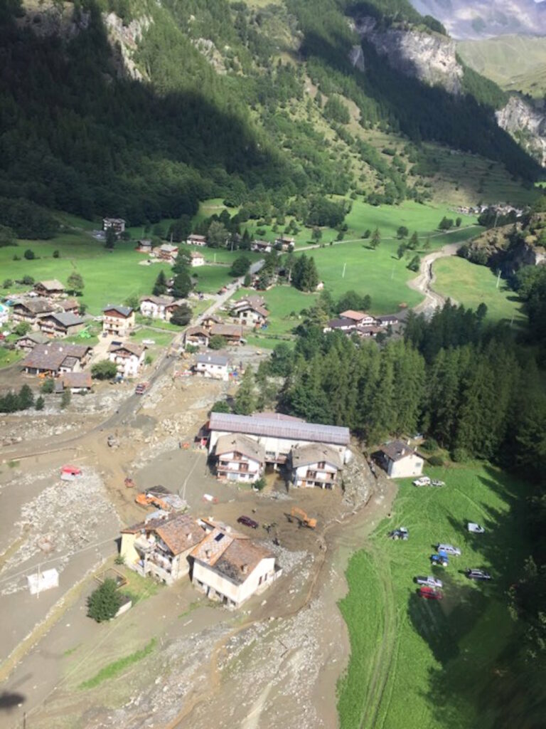 Esondazione del Buthier d’Ollomont, il video della colata detritica