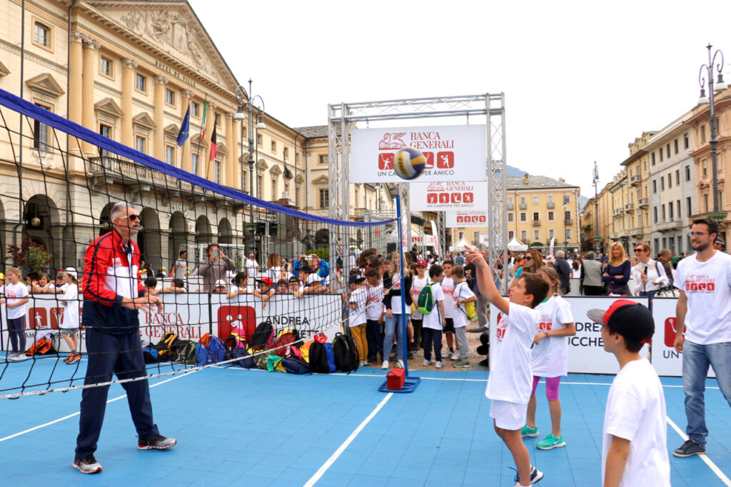 Grande festa in piazza con Lucchetta, Graziani, Panatta e Chechi