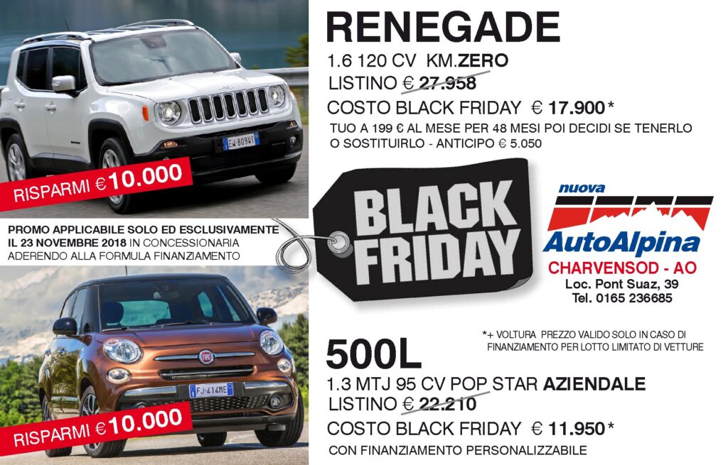 “Boutique dell’usato” di Nuova Auto Alpina: un mondo di offerte e “Black friday”