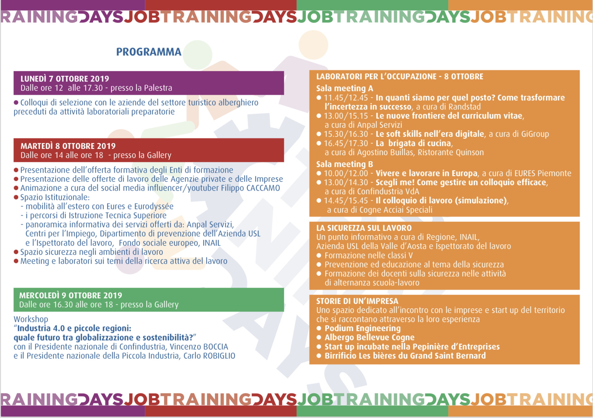 Job Training days programma