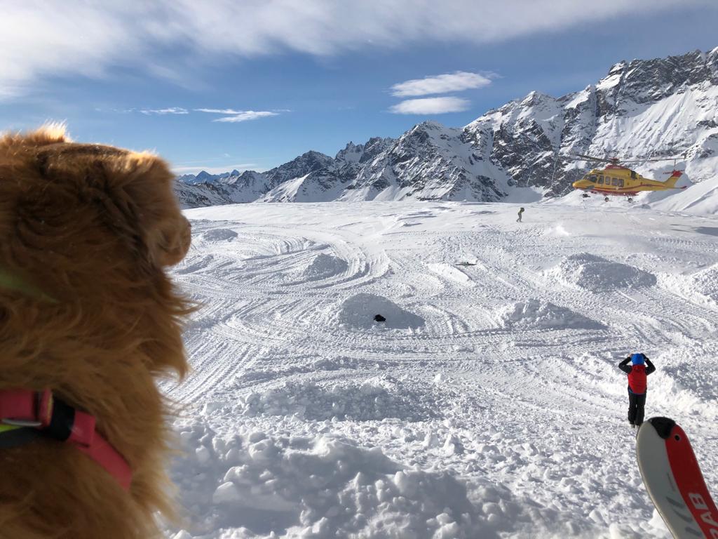 Cervinia, esercitazione su valanga a Plan Maison