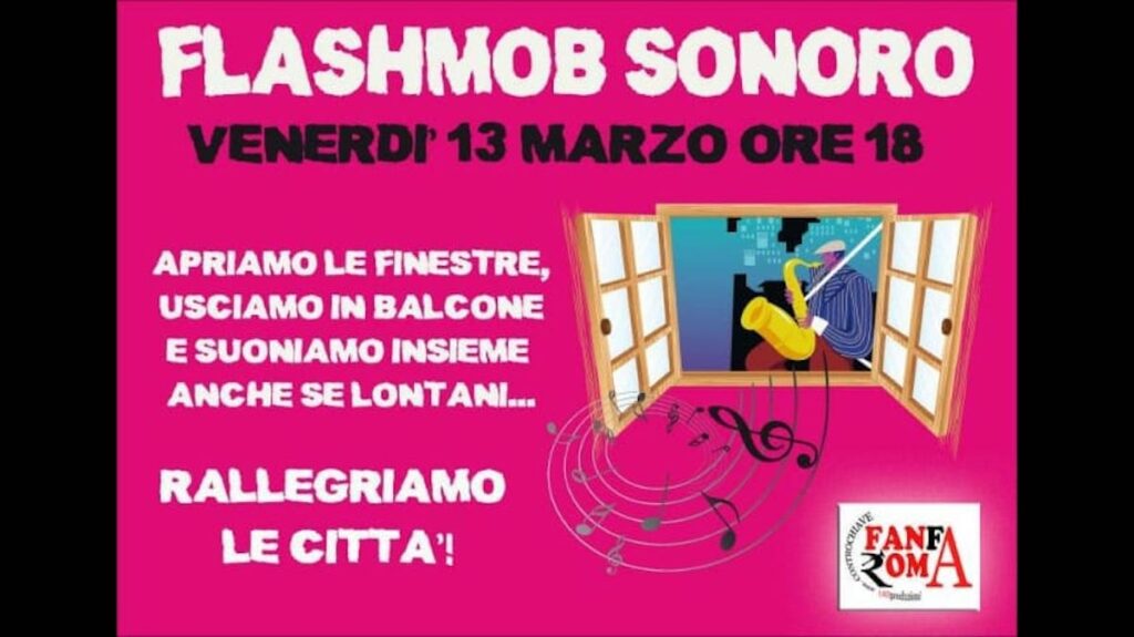 Tutti sul balcone o alla finestra: alle 18 va in scena il flash mob sonoro