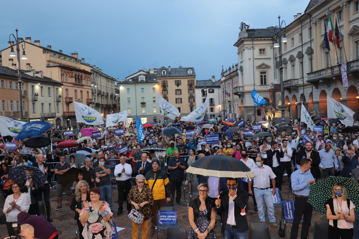 Matteo Salvini ad Aosta