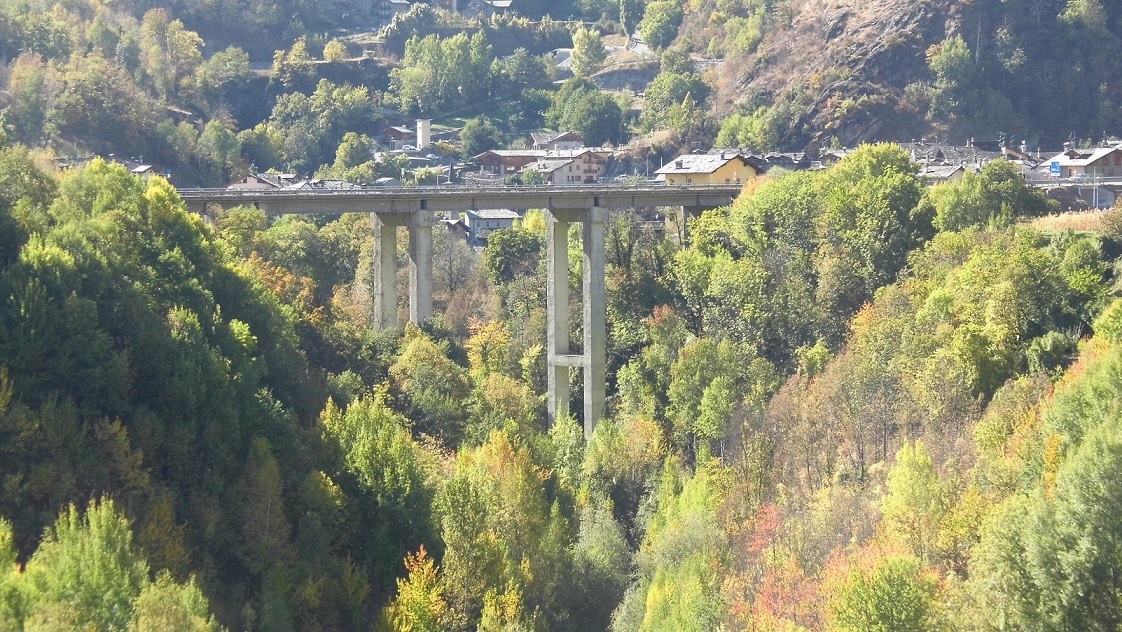 Il viadotto "Leverogne" ad Arvier