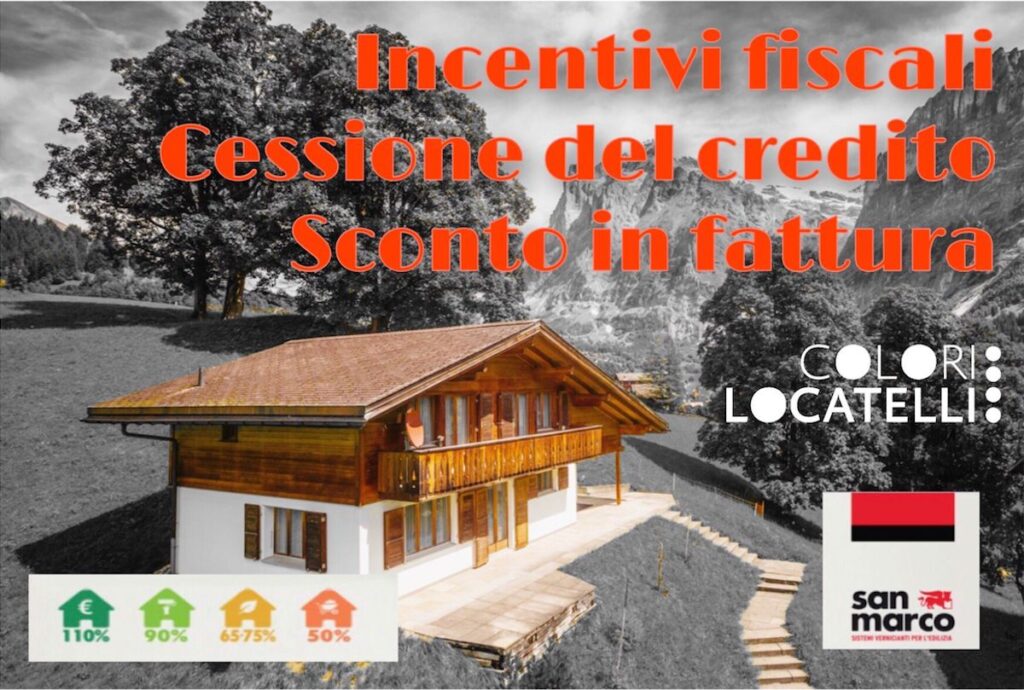 Da Colori Locatelli lo sconto in fattura e la cessione del credito per il Bonus 110%