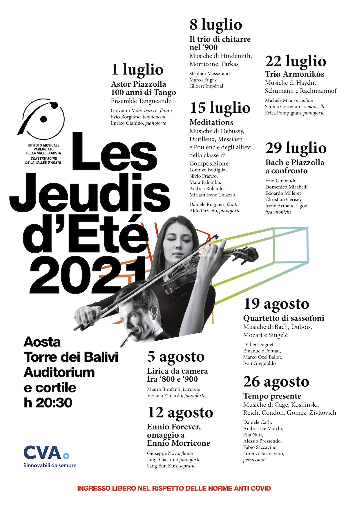 Les Jeudis d'Eté - programma 2021