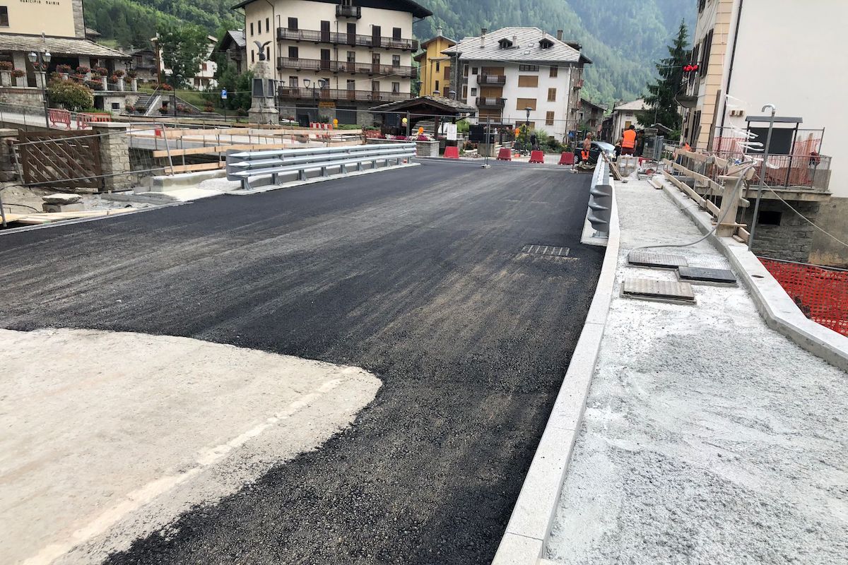 Il lavori al ponte di Gaby