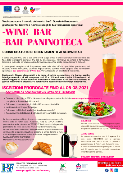 Proroga wine bar e bar paninoteca 