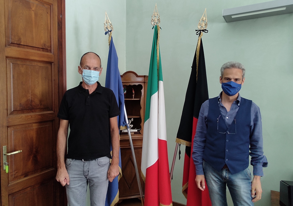 Il Sindaco di Aosta Gianni Nuti ed il Presidente Ivat Bruno Domaine