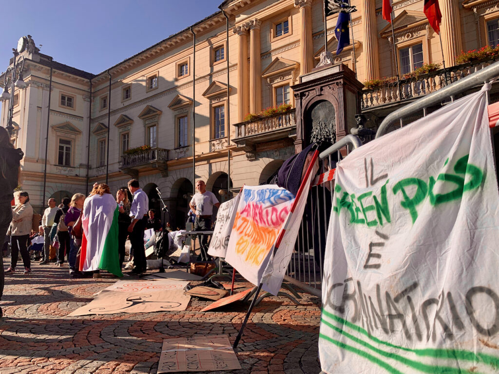 Manifestazione No Green Pass Aosta