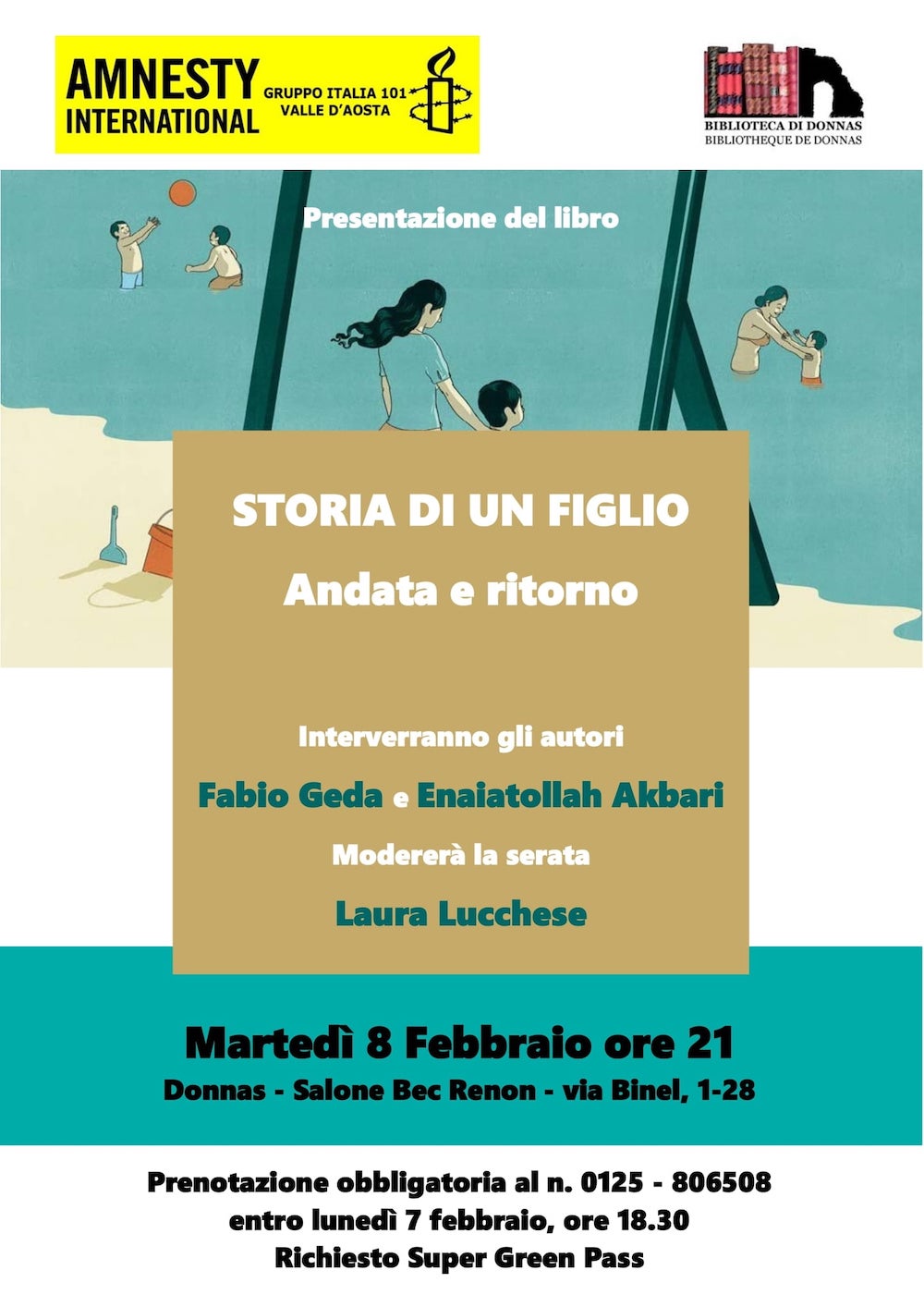 Locandina presentazione del libro Storia di un figlio