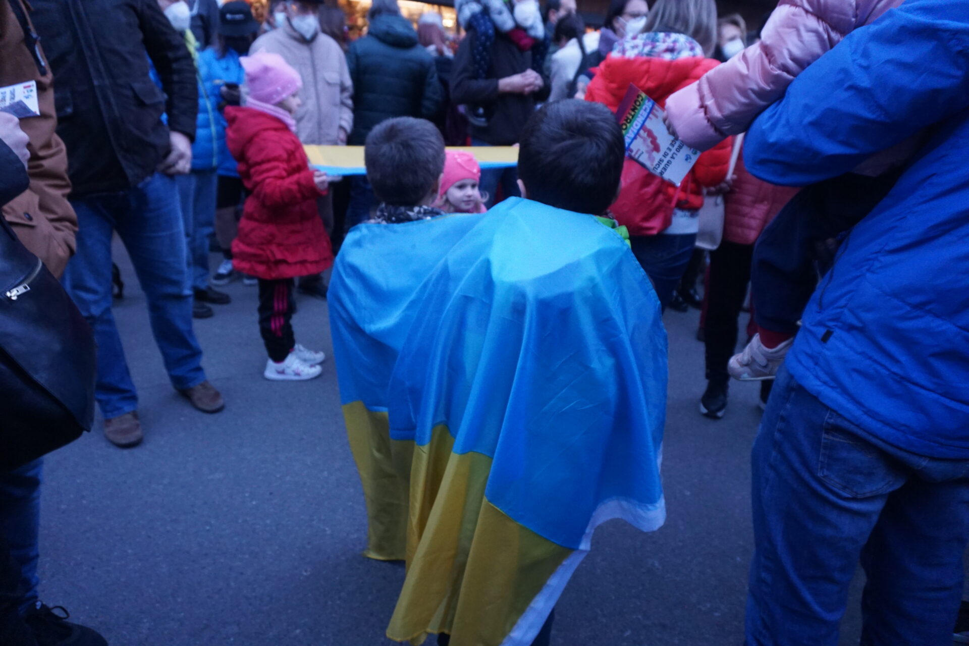 Manifestazione no alla guerra Ucraina - Russia Aosta