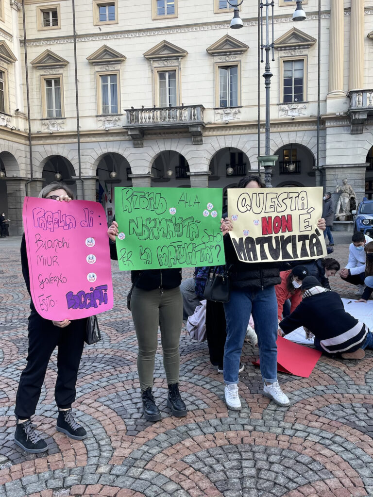 Manifestazione contro maturità