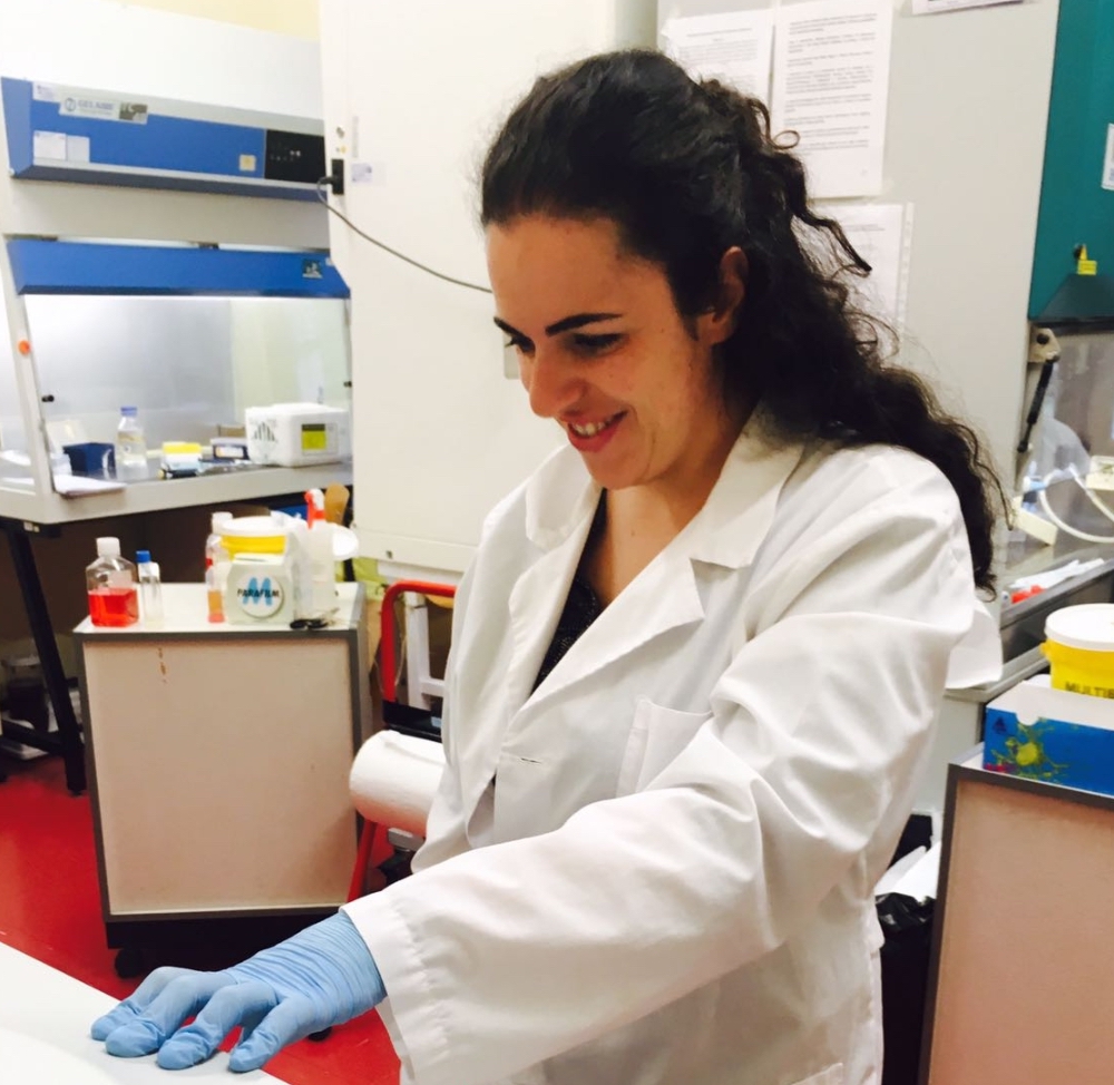 Valentina Cutano in laboratorio
