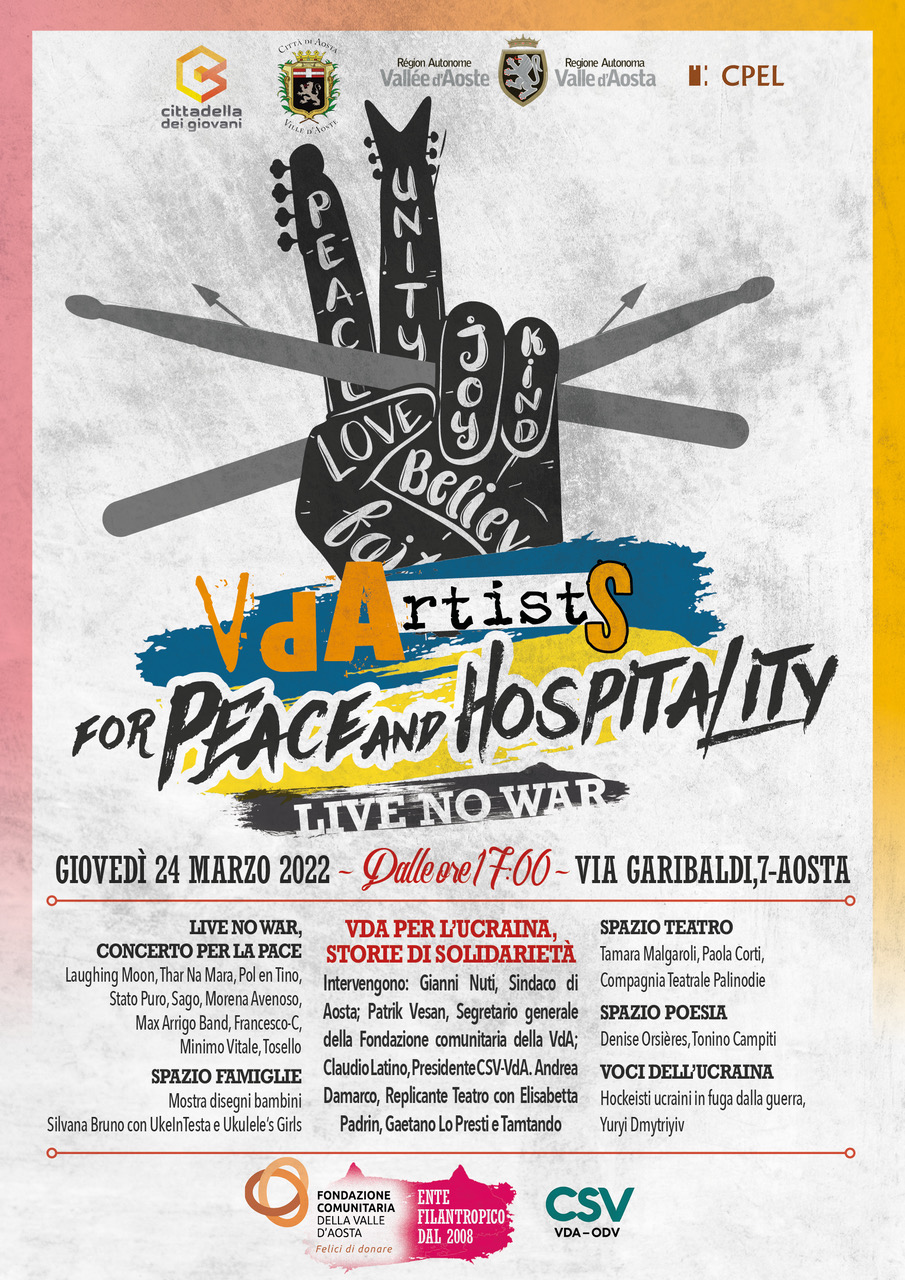 Locandina VDArtists for Peace and Hospitality