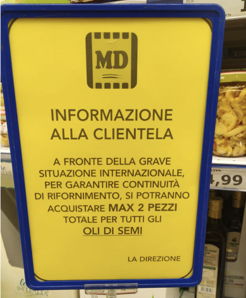 olio contingentato