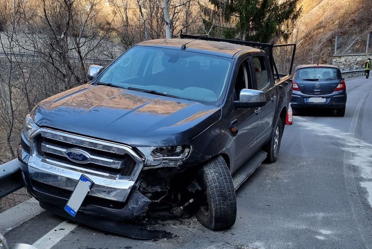 L'incidente stradale nei pressi del ponte di Chevril