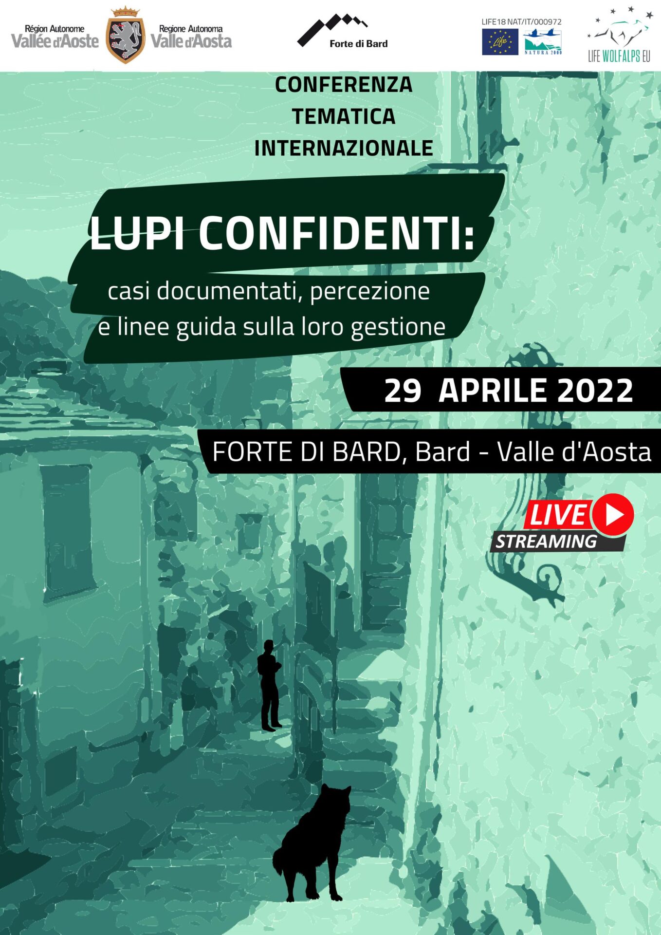 Conferenza tematica Lupi confidenti - Locandina Bard