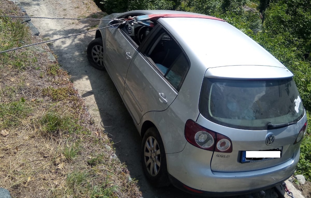 In auto sulla via Francigena, recuperato dai Vigili del fuoco