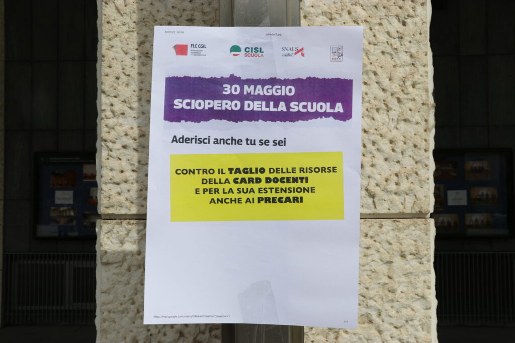 Sciopero insegnanti ed educatori