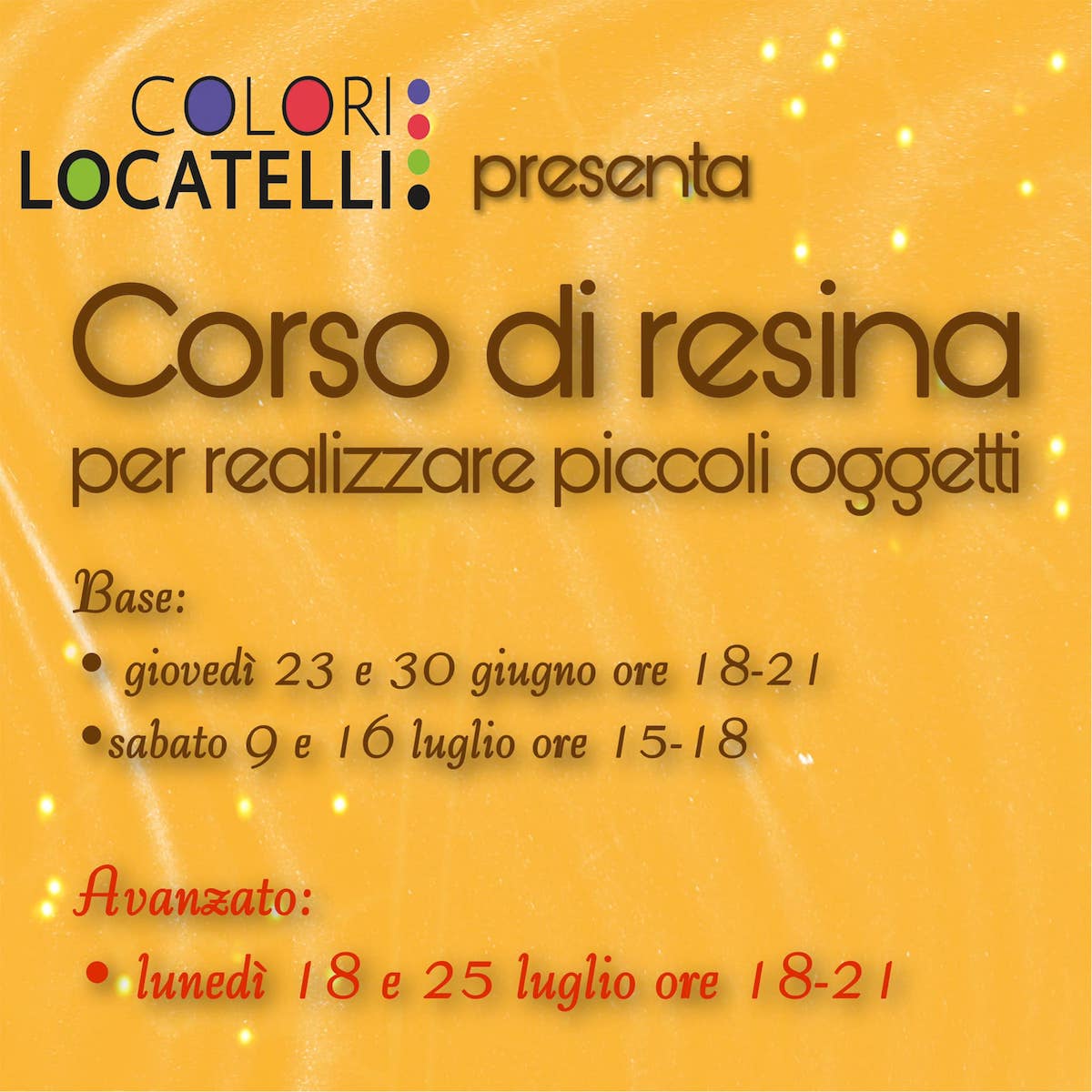 Corso di resina - Colori Locatelli